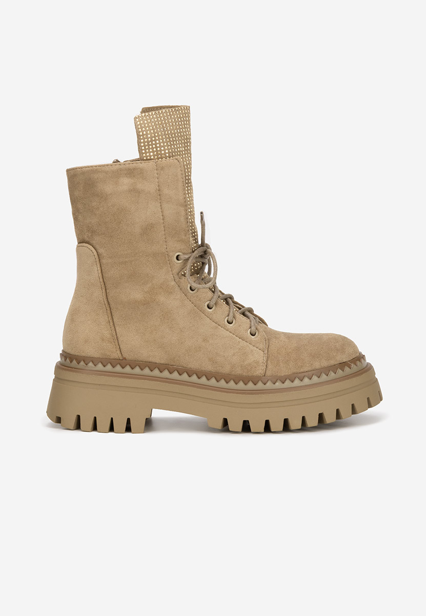 Ženske gležnjače na vezanje Siennara kaki