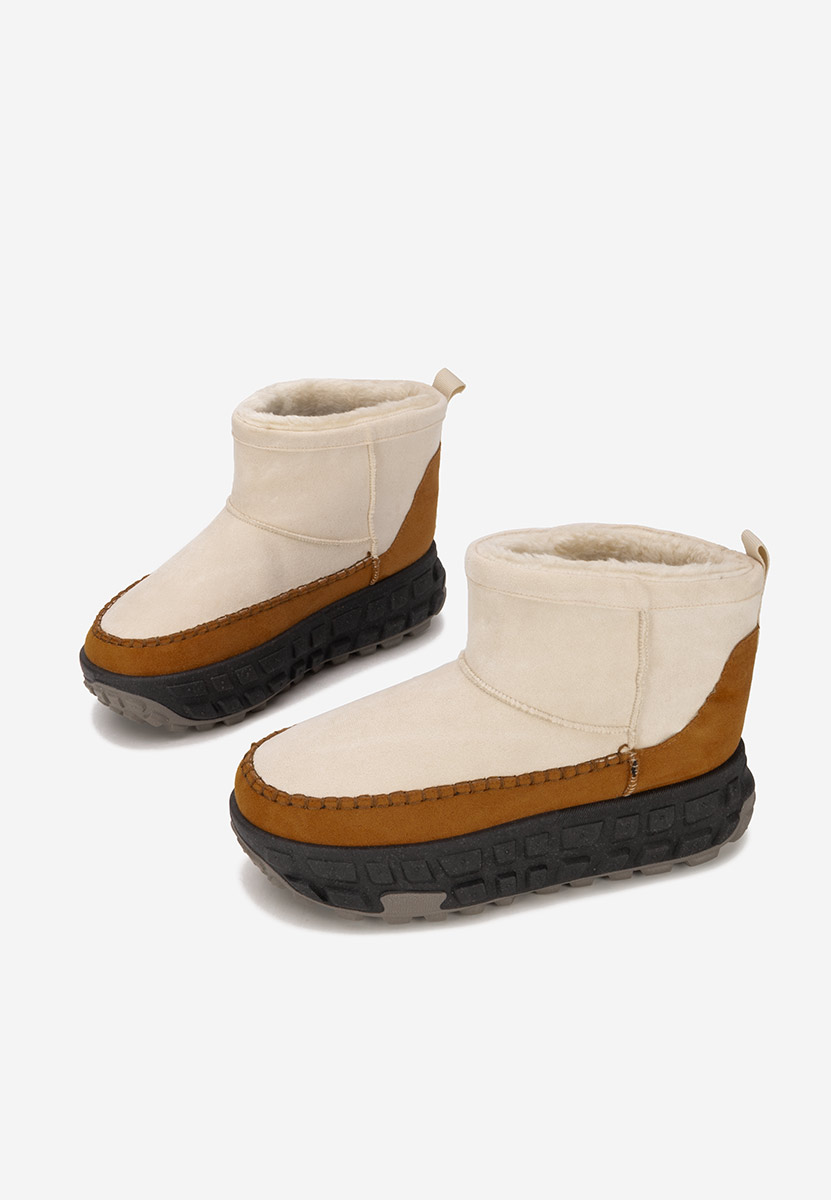 Gležnjače s platformom Novela bež