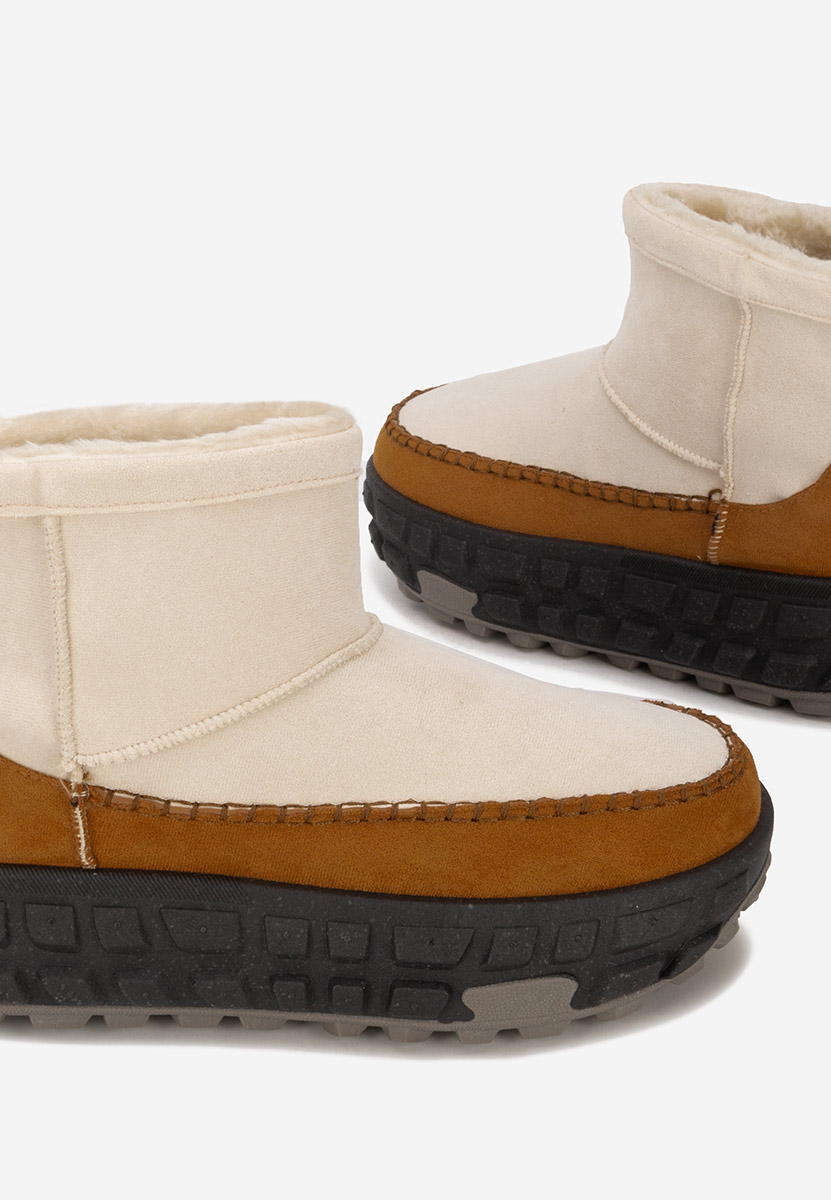 Gležnjače s platformom Novela bež