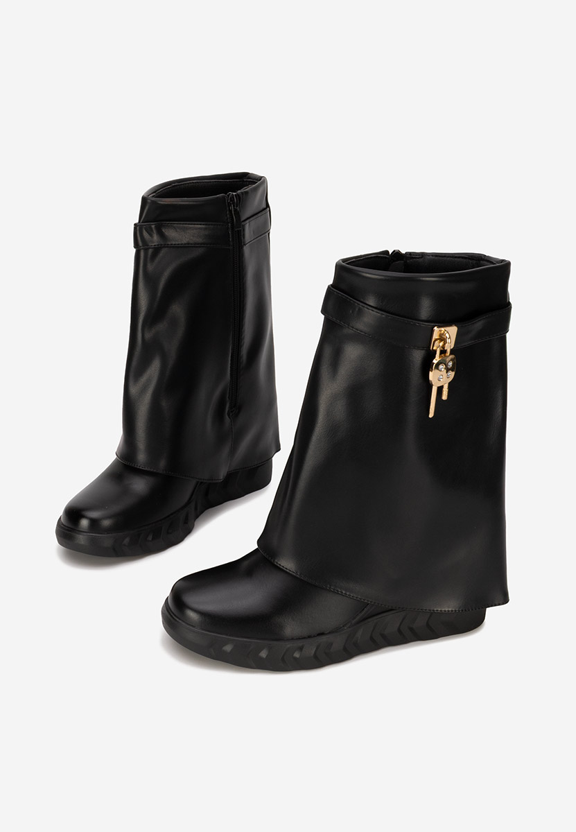 Čizme na punu petu Serena crno