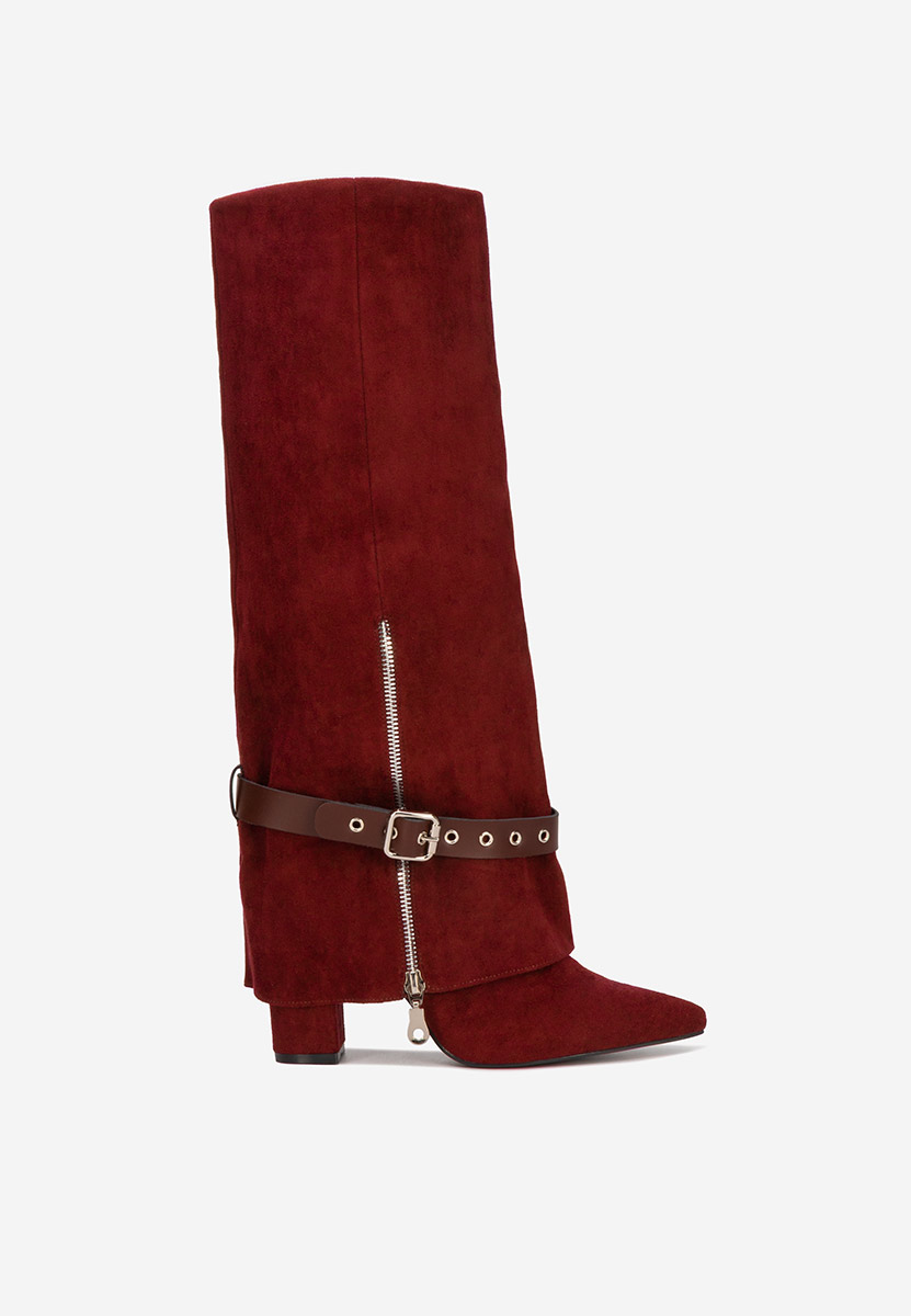 Čizmice na blok petu Scotia granat