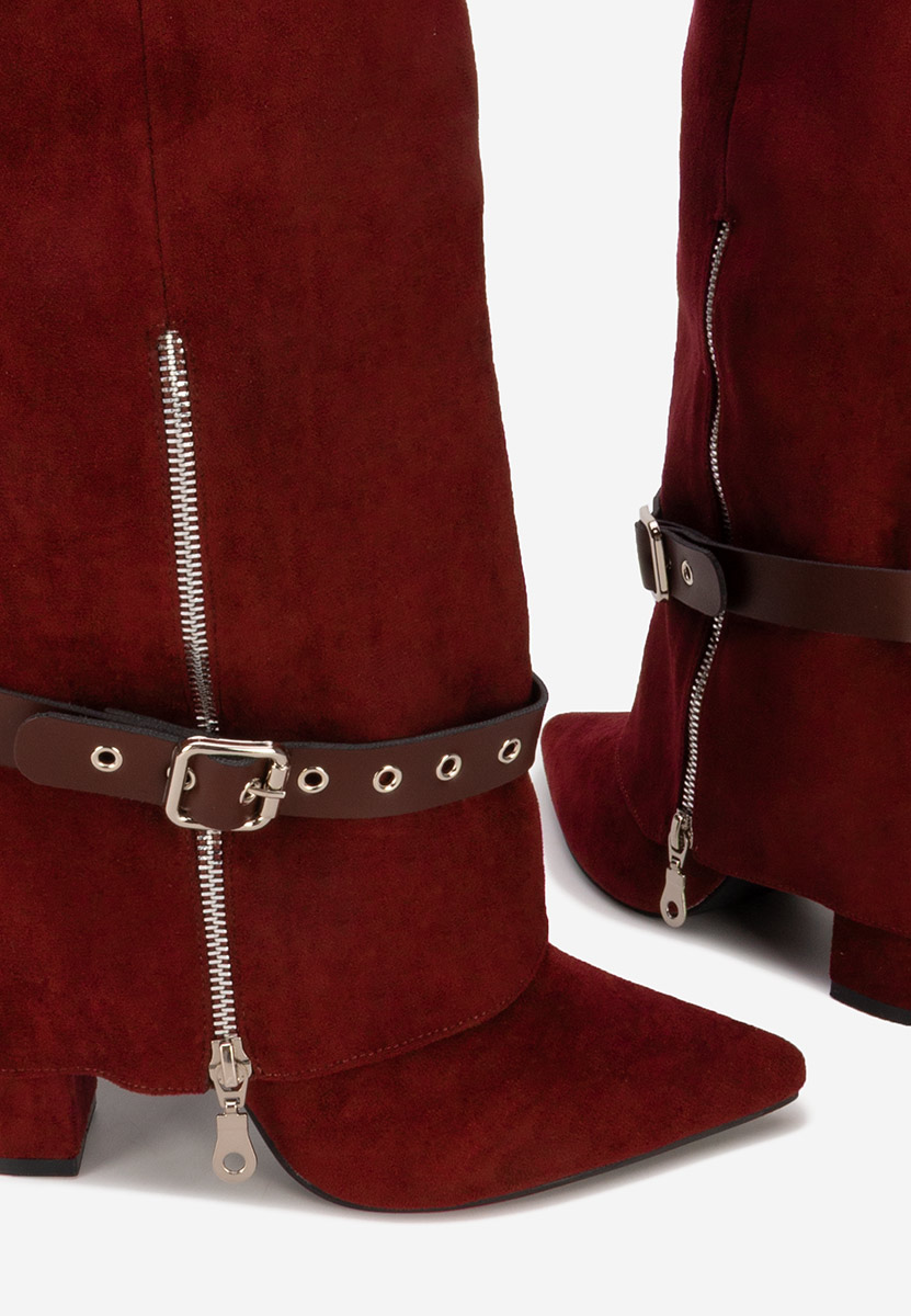 Čizmice na blok petu Scotia granat