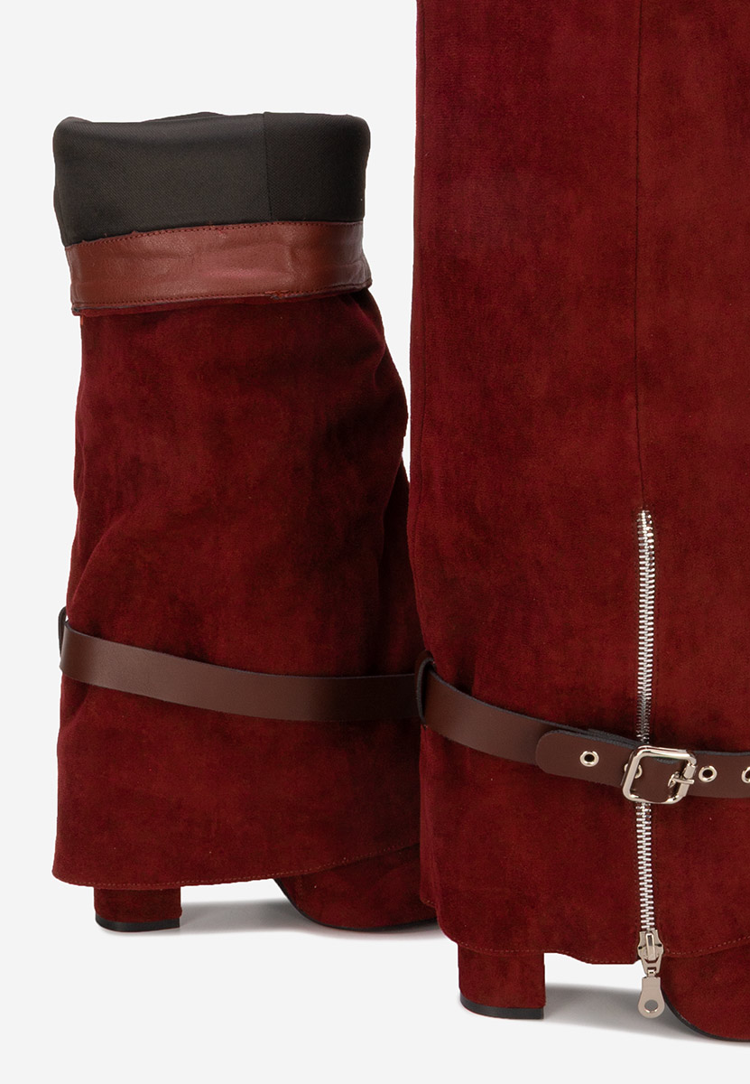 Čizmice na blok petu Scotia granat