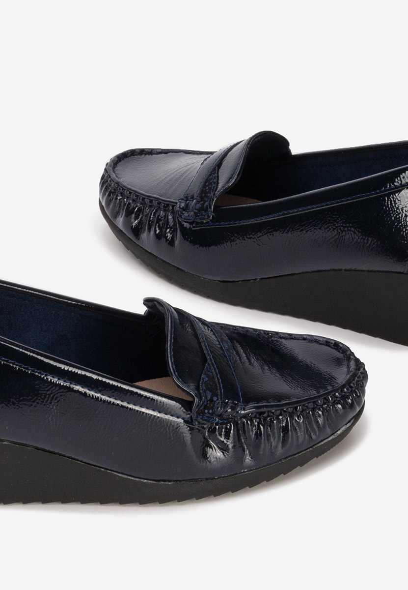 Mokasinke na punu petu Saina plavo navy