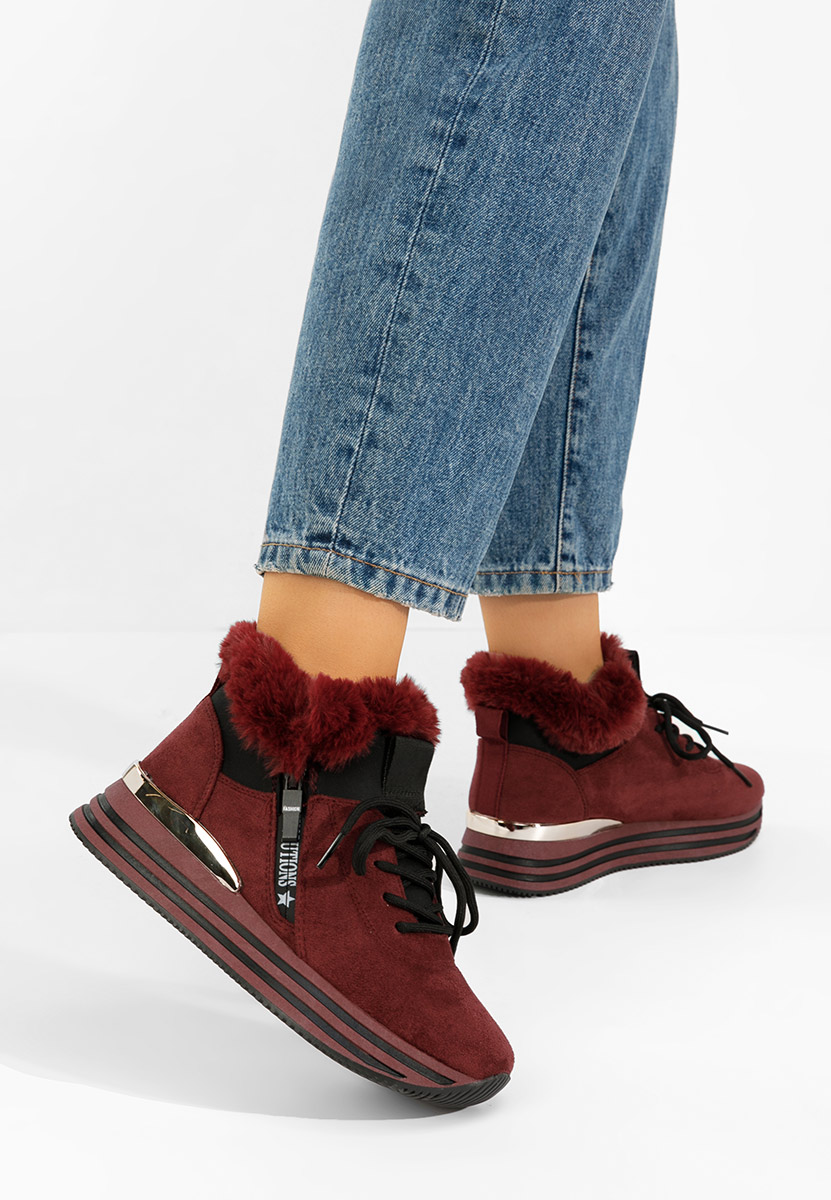 Zimske tenisice za žene Axira vinsko crvena