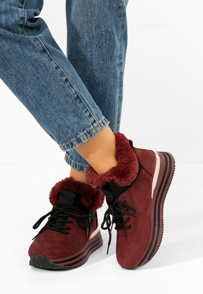 Zimske tenisice za žene Axira vinsko crvena