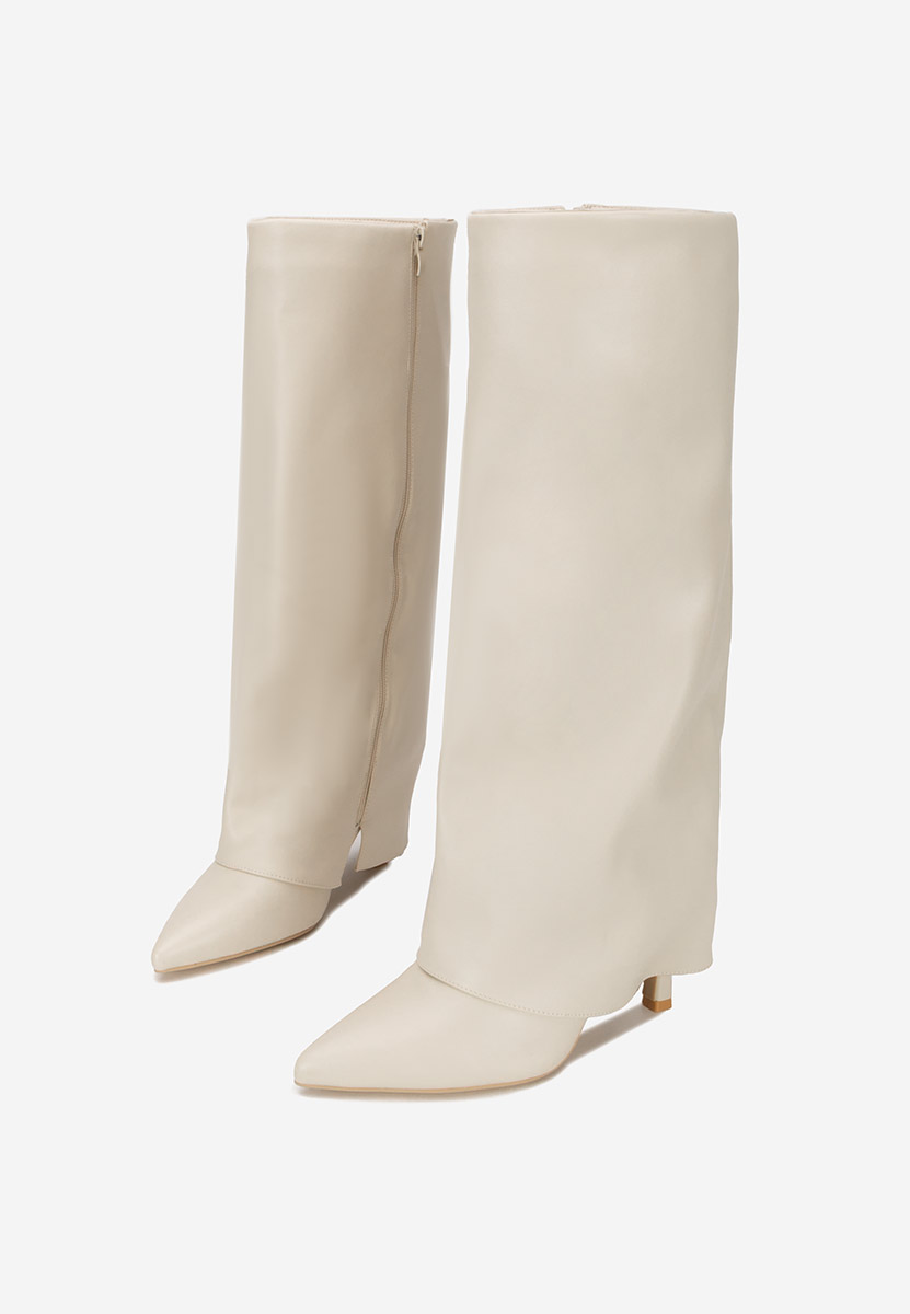 Čizme s visoku petu Brynora bež