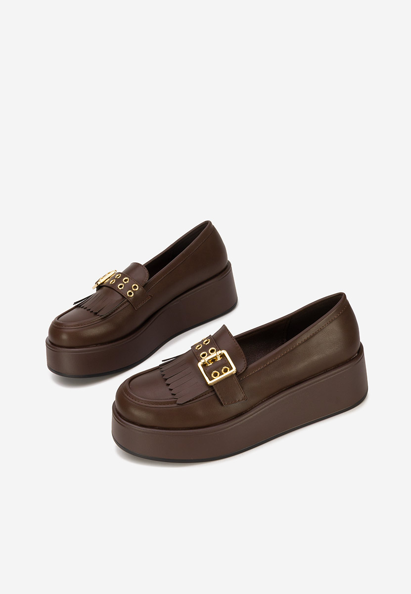 Mokasinke s platformom Magie braon