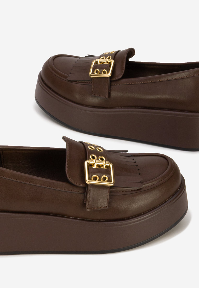 Mokasinke s platformom Magie braon