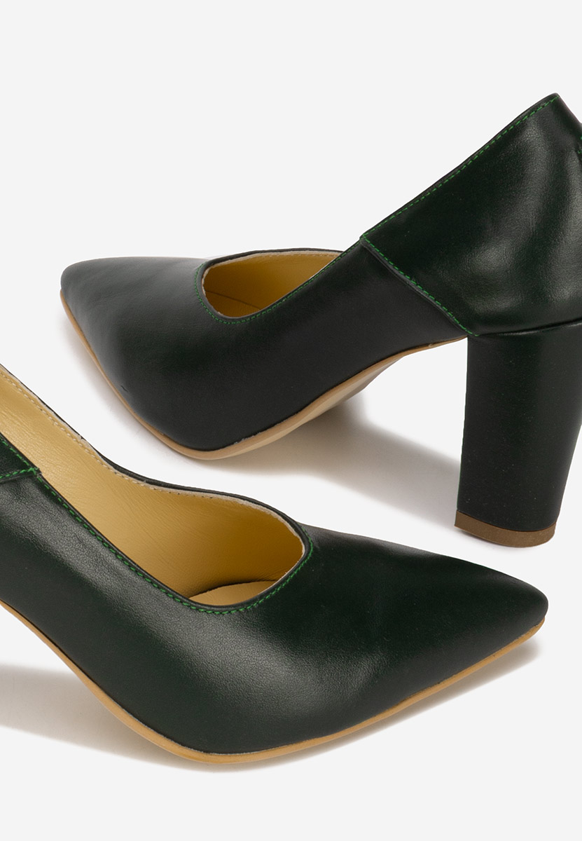 Kožne cipele na petu Catania zeleno