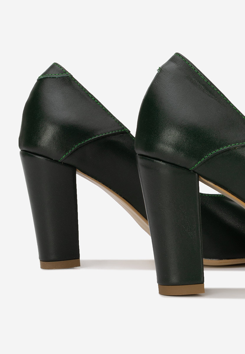 Kožne cipele na petu Catania zeleno