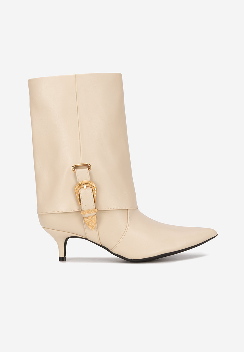 Čizme s visoku petu Arvenia bež