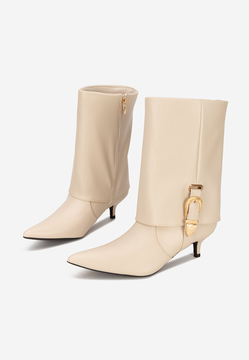 Čizme s visoku petu Arvenia bež