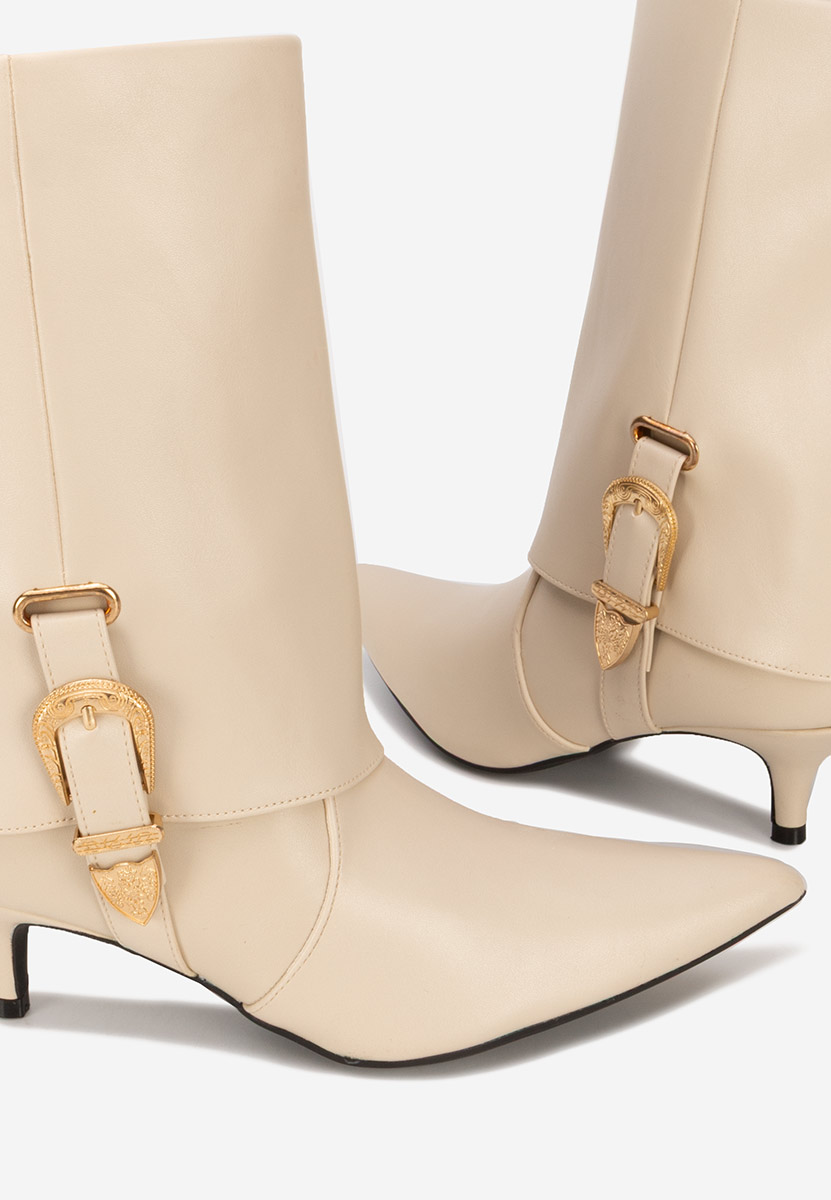 Čizme s visoku petu Arvenia bež