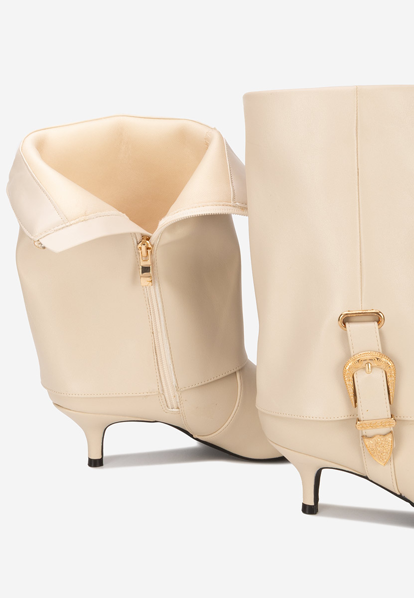 Čizme s visoku petu Arvenia bež