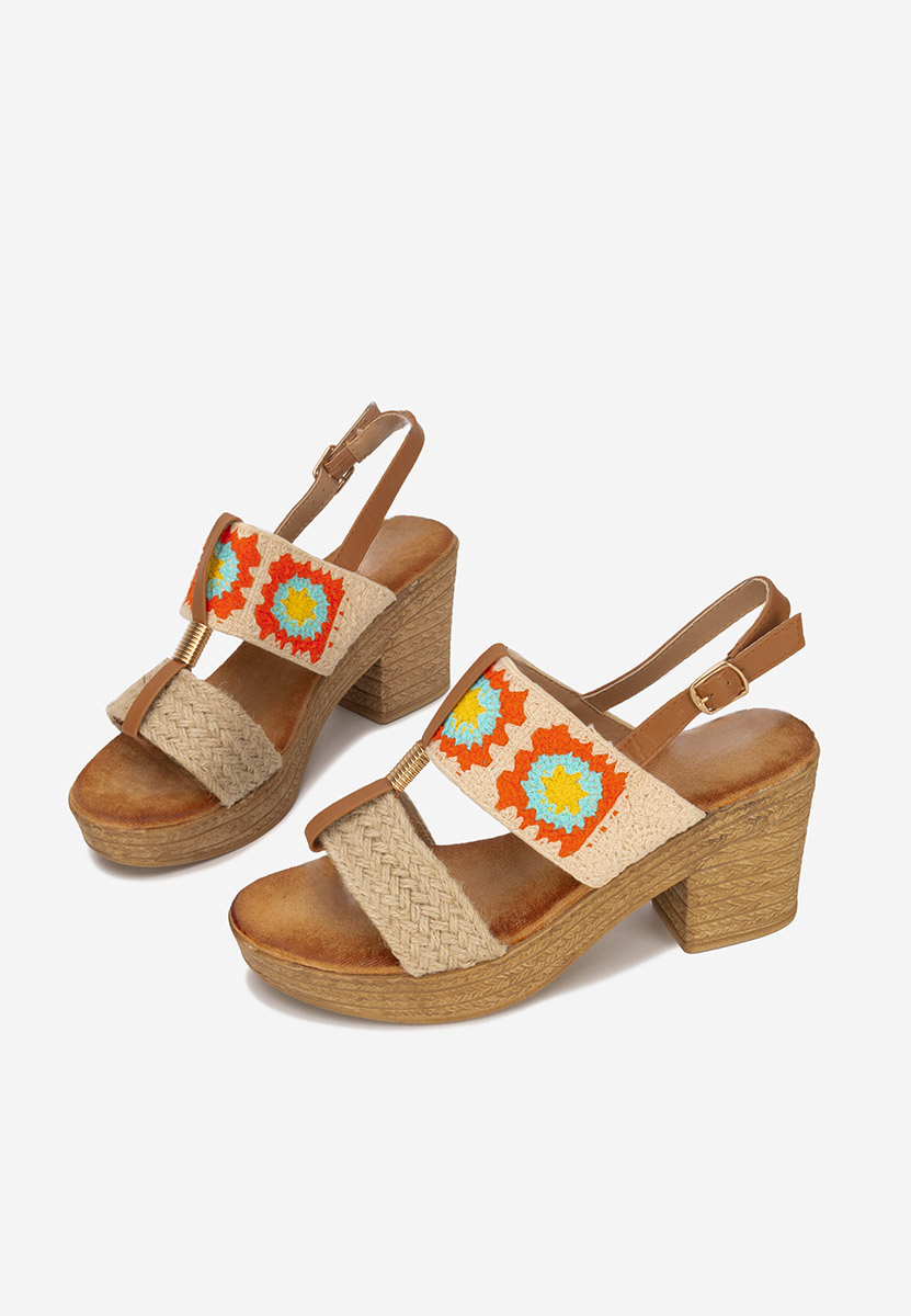 Sandale s petu Zeina V3 bež