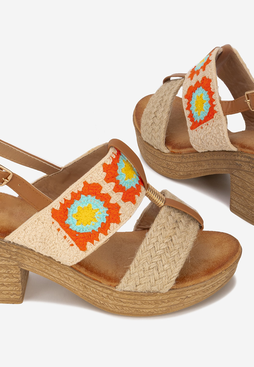 Sandale s petu Zeina V3 bež