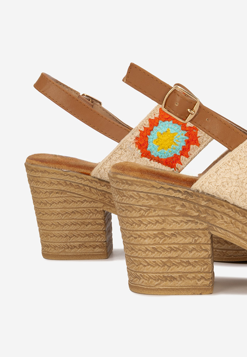 Sandale s petu Zeina V3 bež