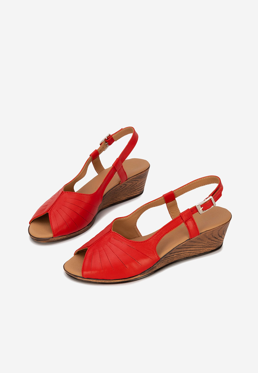 Sandale na ortopedijskim stopalom Lovara crveno