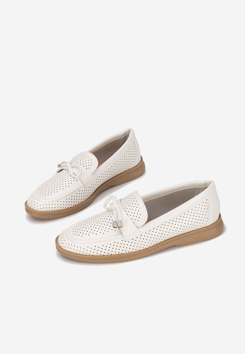 Ljetne ženske mokasine Morvana V3 Bijele