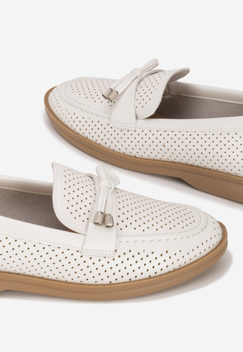 Ljetne ženske mokasine Morvana V3 Bijele