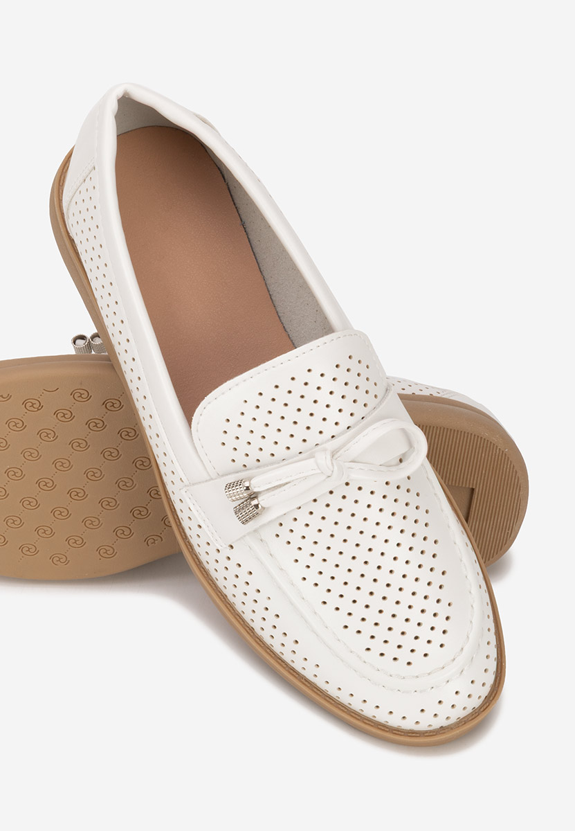 Ljetne ženske mokasine Morvana V3 Bijele