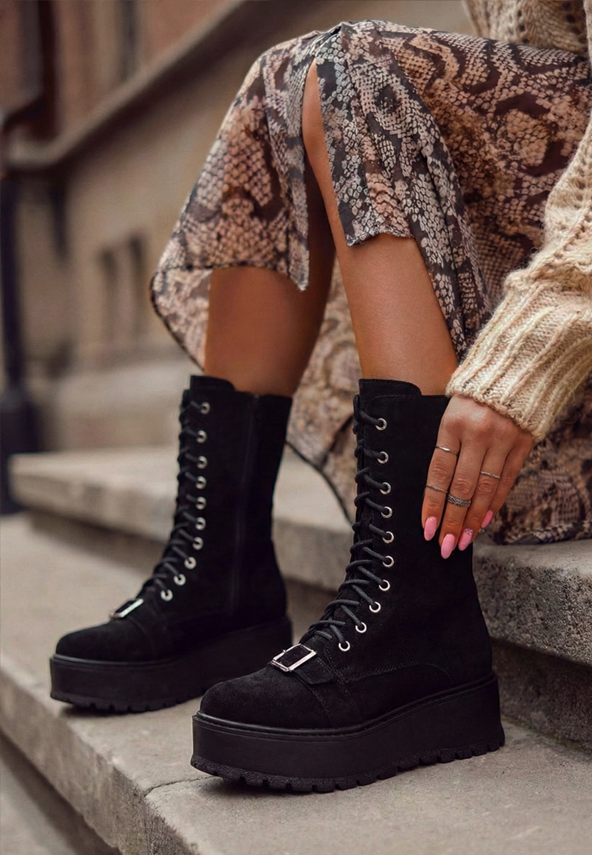 Kožne ženske gležnjače Sorelia v2 crno