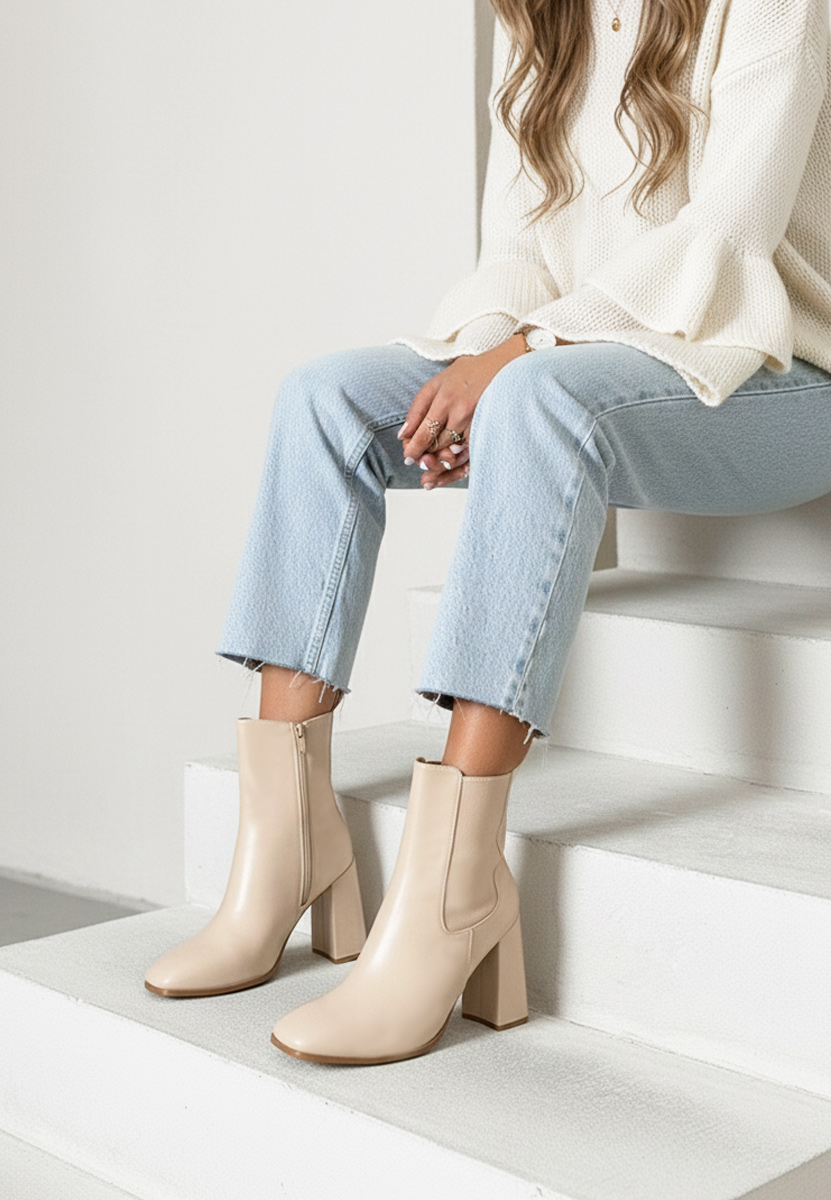 Ženske chelsea gležnjače Anaela bež