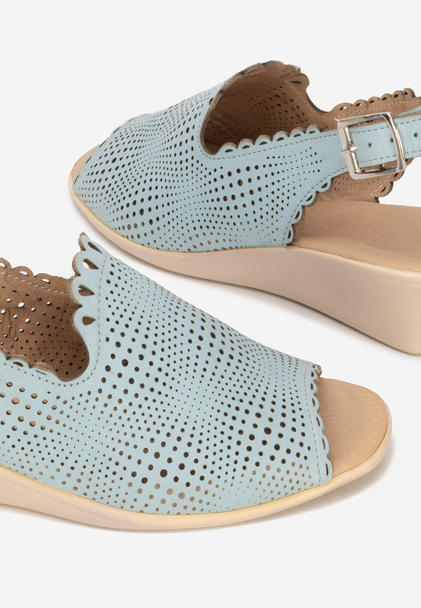 Sandale od prirodne kože Claudia svijetlo plavi