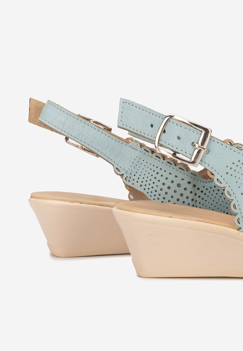 Sandale od prirodne kože Claudia svijetlo plavi