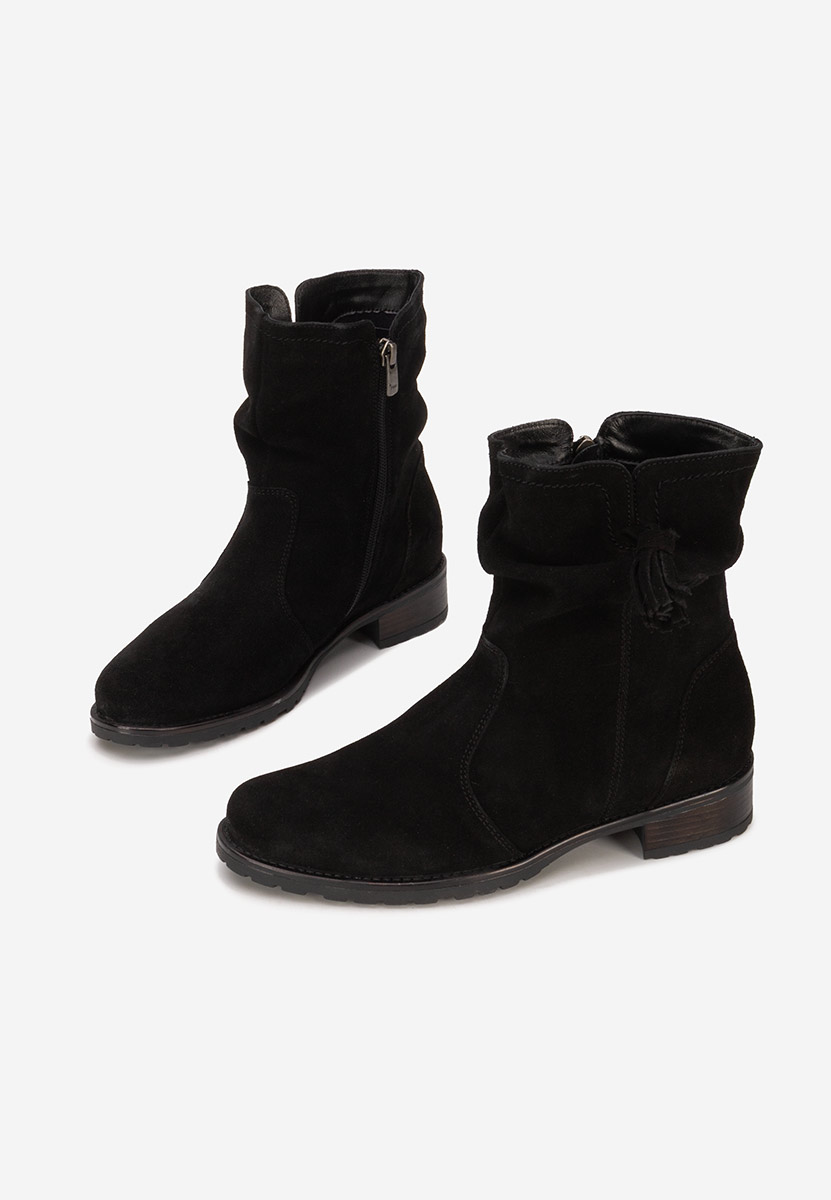 Kožne ženske gležnjače Cristine V2 crno