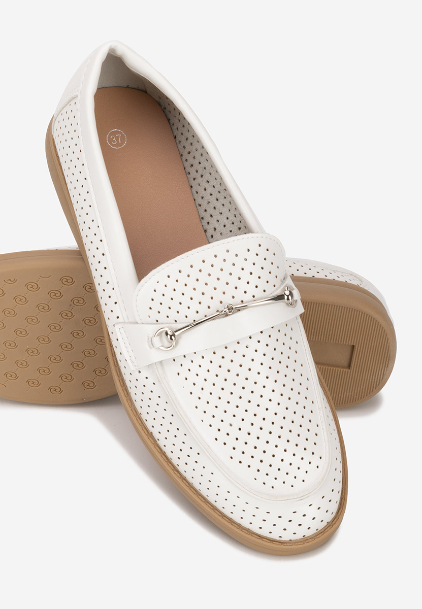 Ženske mokasinke Morvana V2 bijele