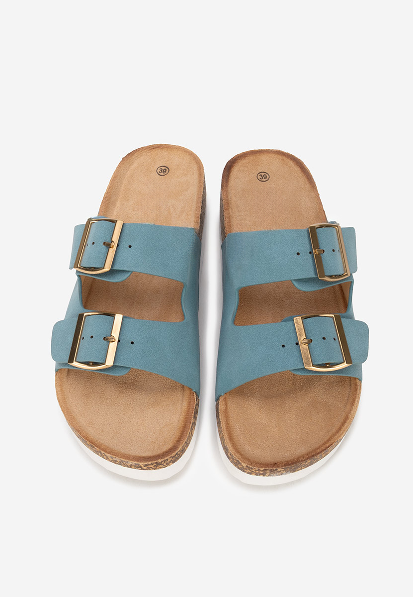 Papuče s platformom Alminsa plavi