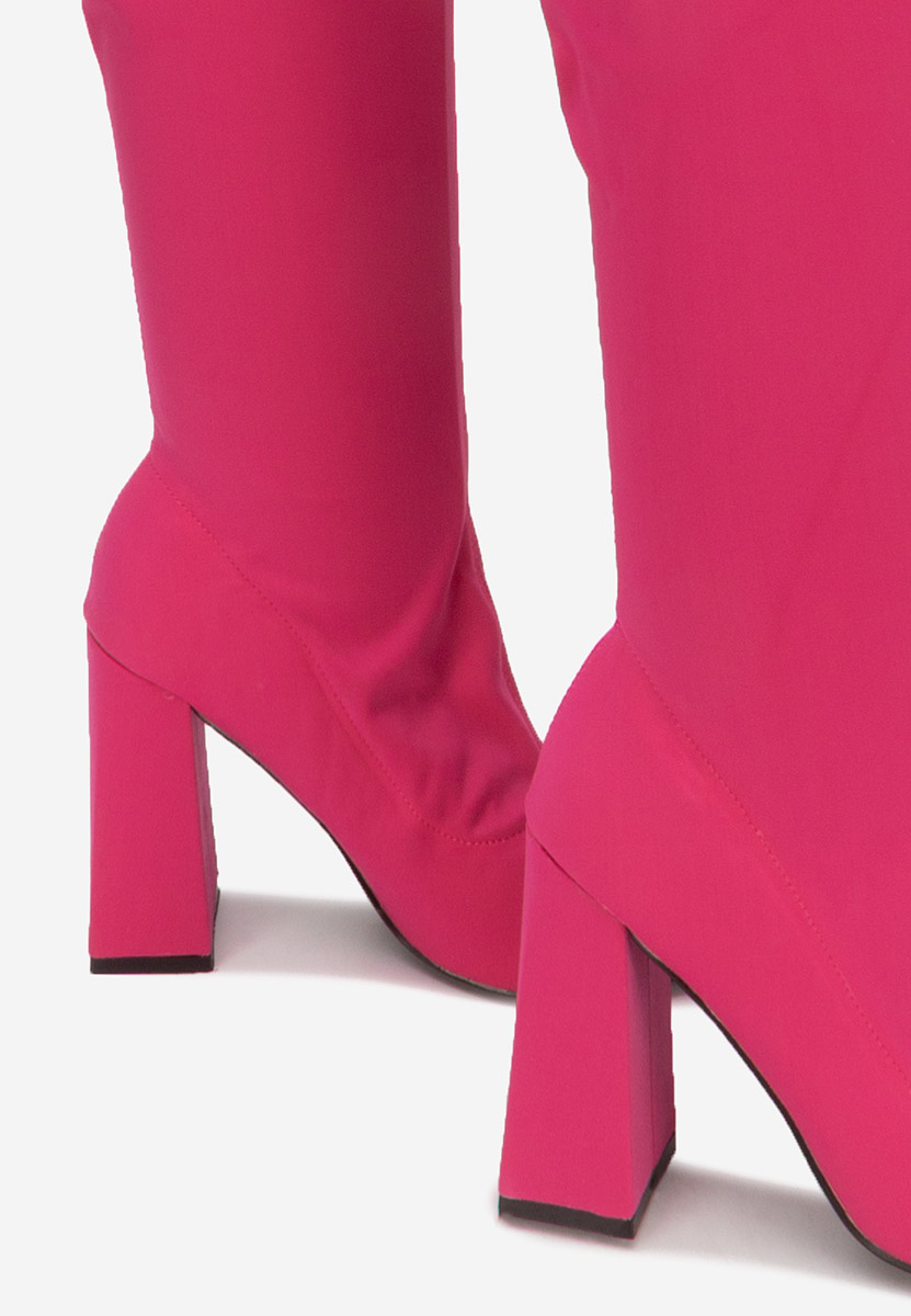 Duge čizme na petu Alexania fuksija