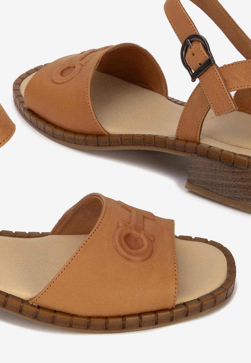 Sandale od prirodne kože Yolanda braon