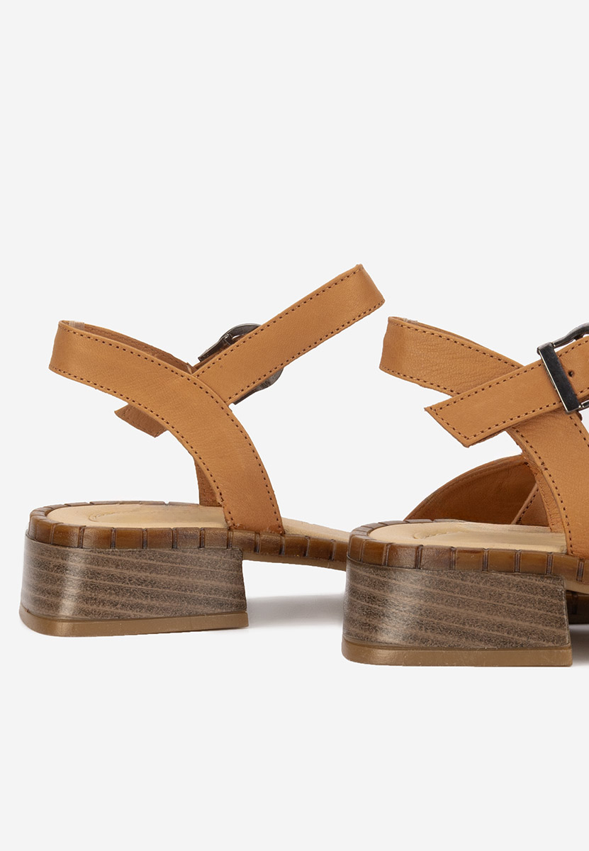 Sandale od prirodne kože Yolanda braon