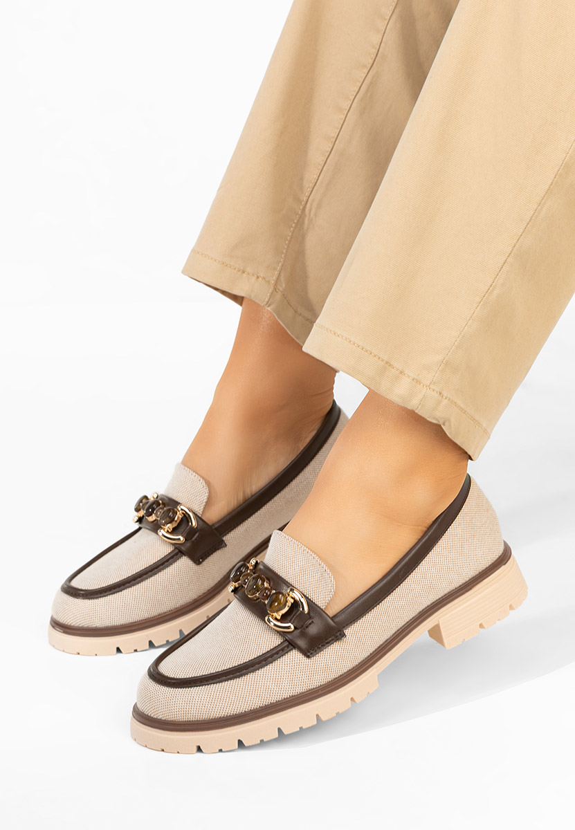 Ženske mokasinke Amberlin nude