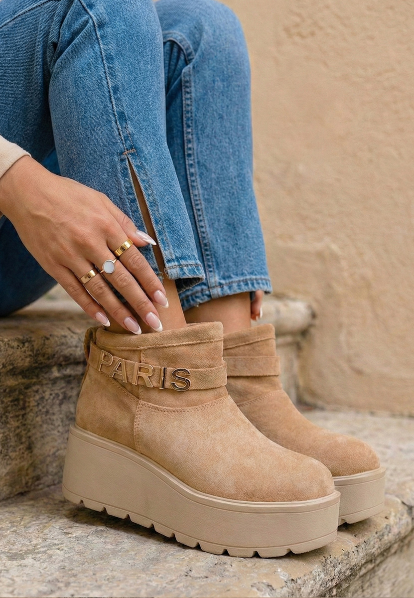 Gležnjače s platformom Alrima kaki