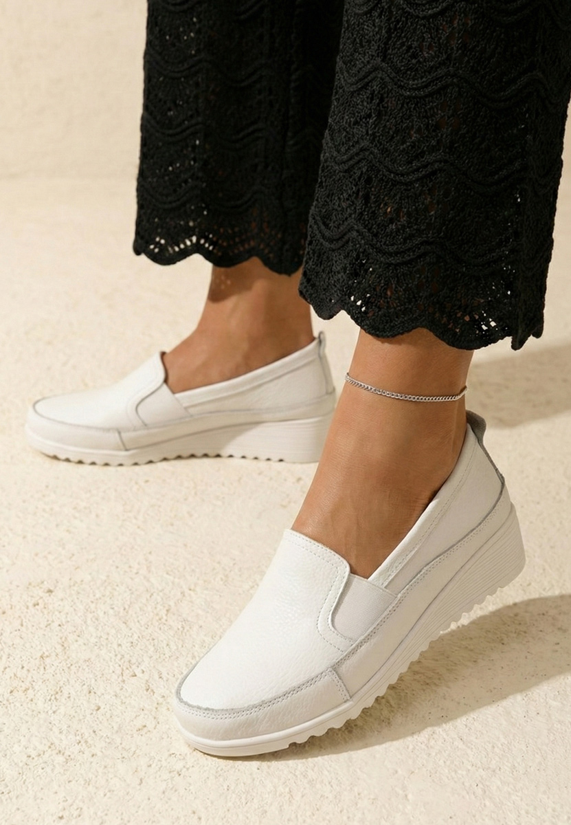 Mokasinke od prirodne kože Bijele Sonima