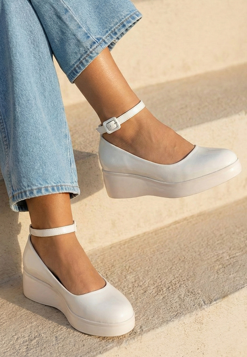 Cipele s platformom Evelyne bijele