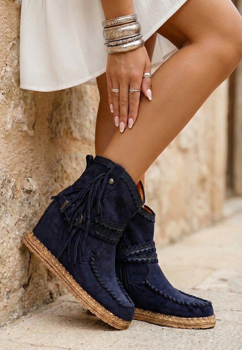 Ženske mocc čizme Izenite plave