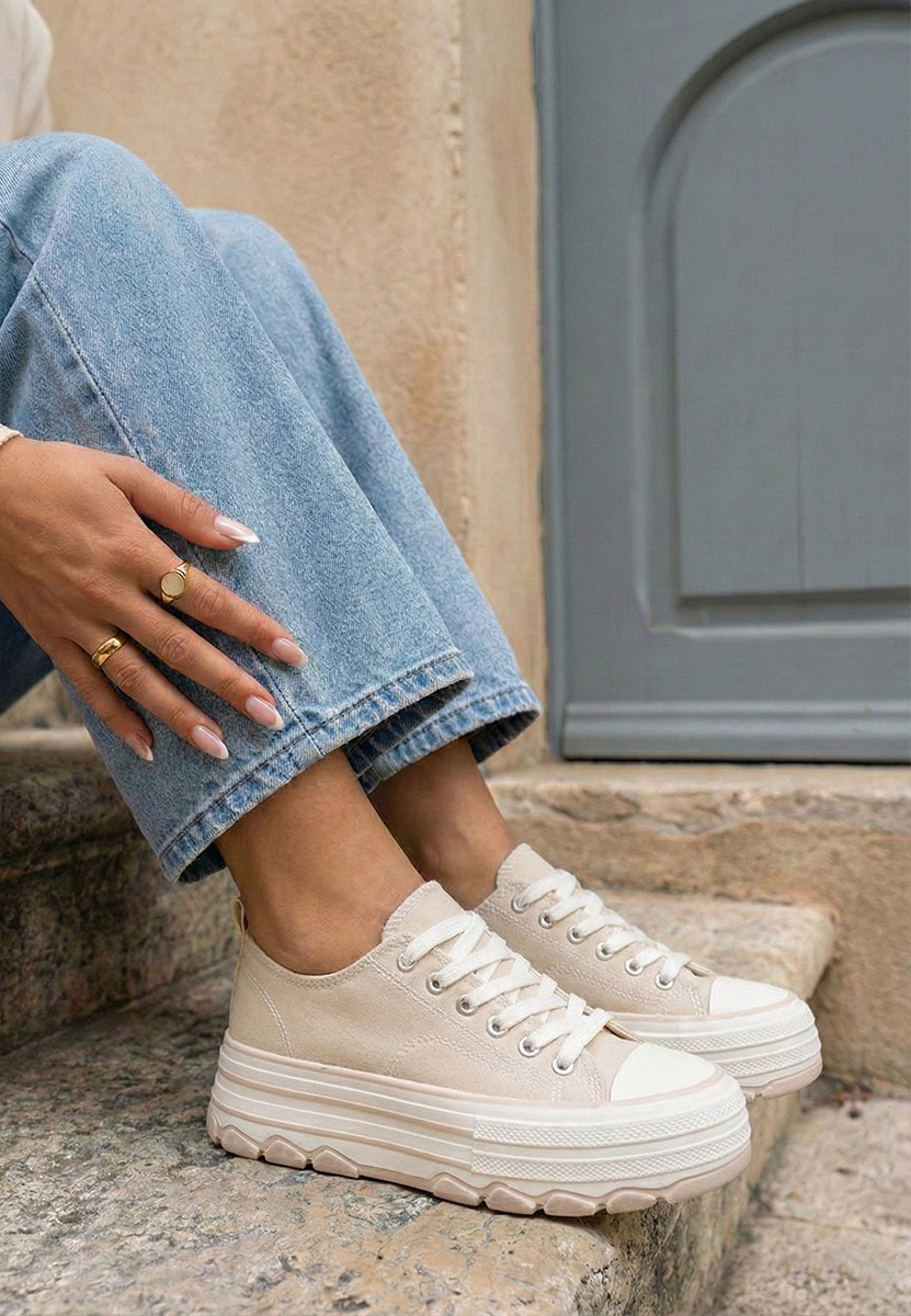 Tenisice s Platformom Zenoria bež