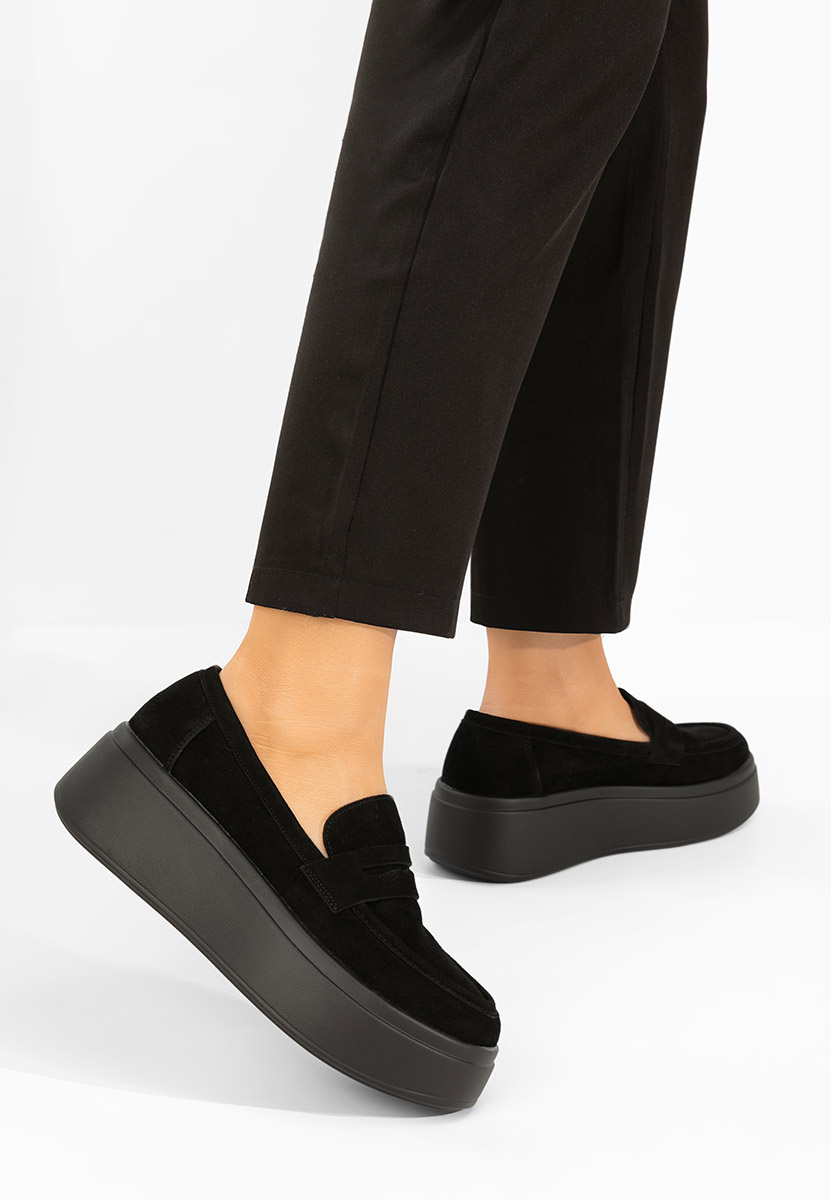 Mokasinke s platformom Herminia crno