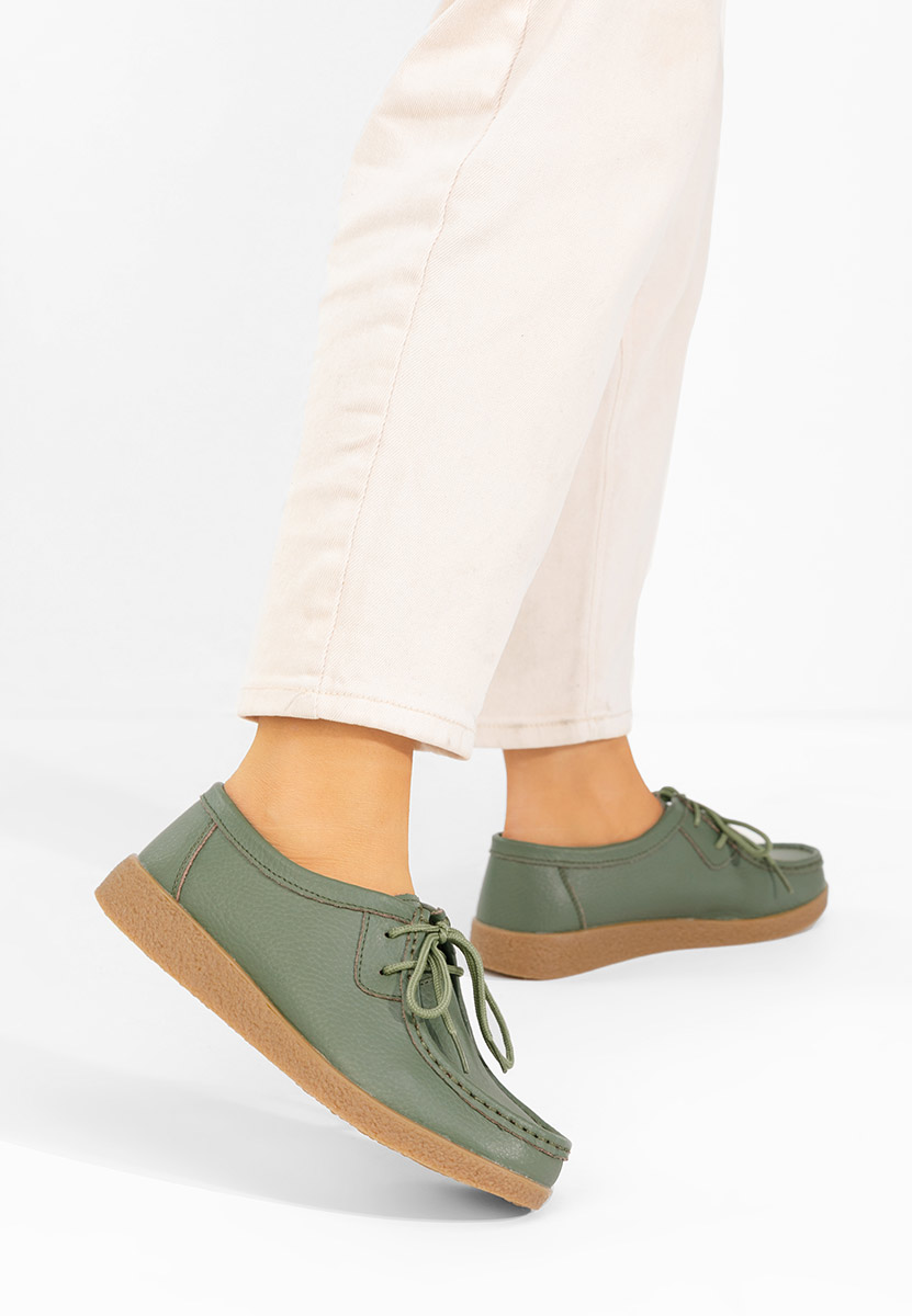 Ženske mokasinke Afinia zeleno