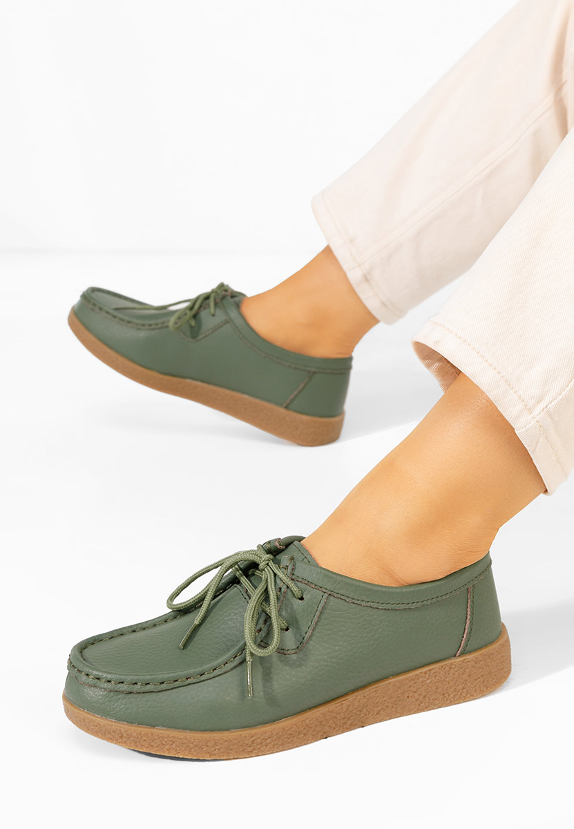 Ženske mokasinke Afinia zeleno