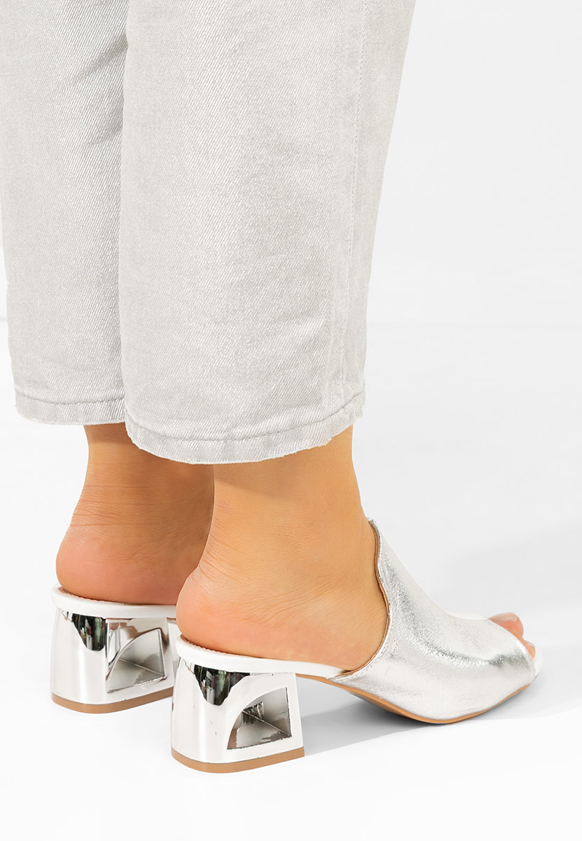 Papuče na petu Floriana V2 bijele