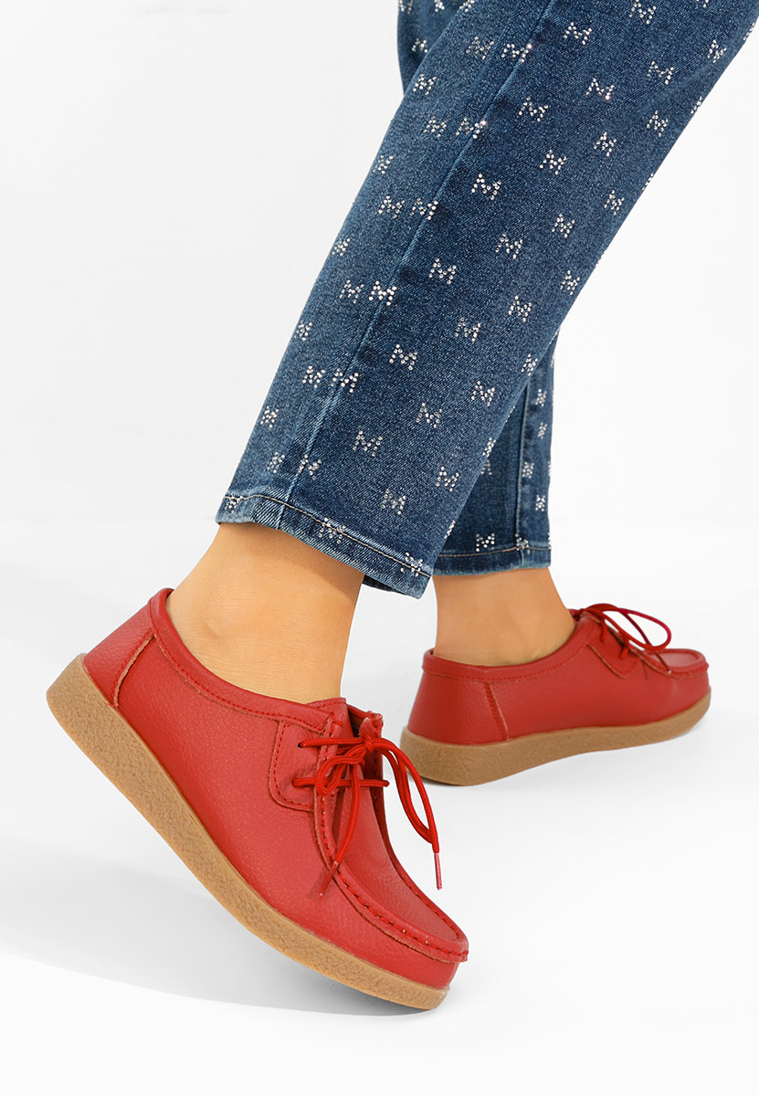 Ženske mokasinke Afinia crveno