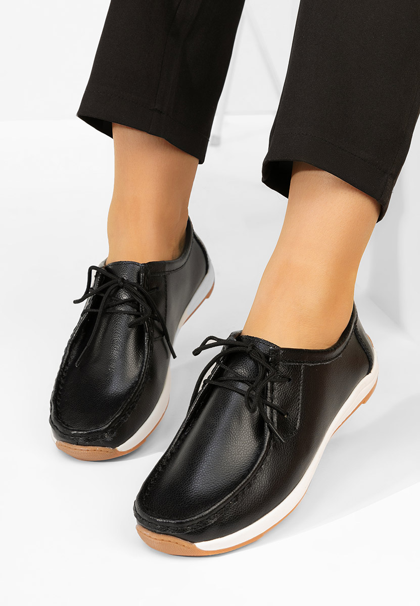 Mokasinke od prirodne kože Solenia crno