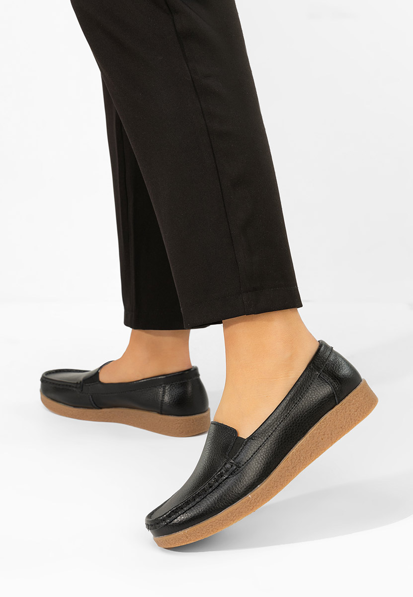 Mokasinke od prirodne kože Nerida crno