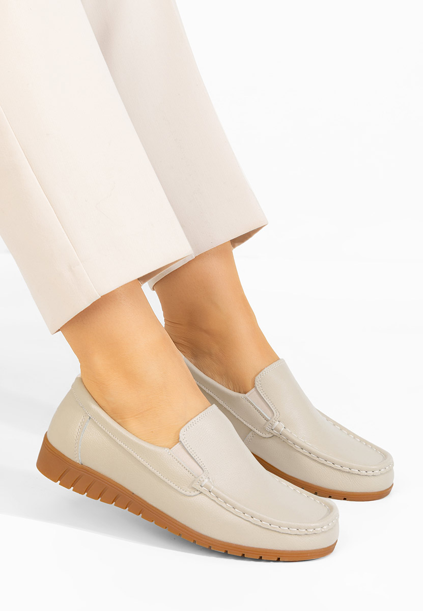 Mokasinke od prirodne kože Panoma bež